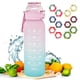 thumbnail image 1 of Botella de 1 litro, juego de botella de agua actualizada con pajita para beber de 12 cápsulas, sin azúcar, botella de agua para exteriores gratis, 1 of 4