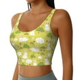 thumbnail image 2 of Xecao Easter Bunny for Sports Bra with Removable Pads, Crop Tank Top Design, Women's Longline Sports Bra - Non-Wired - Small, 2 of 9