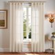 thumbnail image 1 of Juego de cortinas Jinchan de lino semitransparente, 229 cm de longitud, 2 paneles, 1 of 9
