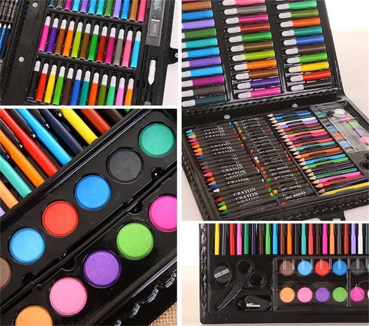 150 Pcs/Set Drawing Tool Kit Kids Art Set Painting Brush Art Marker Water  Color Pen Crayon Kids Gift Art Supplies Stationery