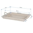 thumbnail image 6 of Kouboo Rattan Serving Tray with Handles for Breakfast, Decorative Tray for Storage, Rectangular Organizer Tray for Coffee Table, White Wash, 6 of 21