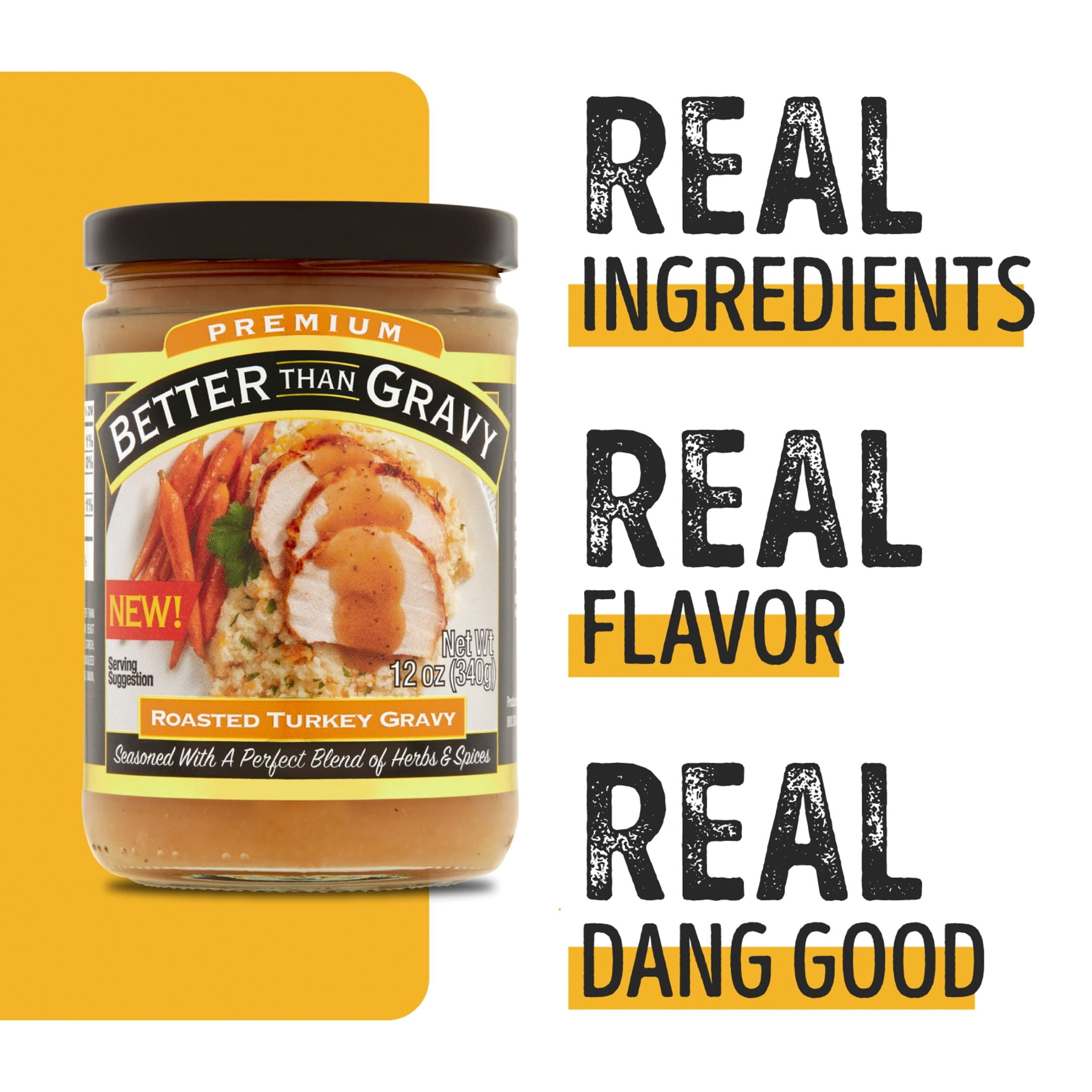 (3 pack) Better Than Gravy, Premium Roasted Turkey Gravy, Shelf-Stable, 12 oz Jar