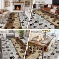 thumbnail image 5 of 5'x8' Area Rugs, Cute Dog Claws Indoor Outdoor Area Rug for Living Room Bedroom, Farmhouse Brown Grey Wooden Puppy Pawprints Washable Bathroom Rugs Kitchen Floor Carpet Mats Home Decor Aesthetic, 5 of 8