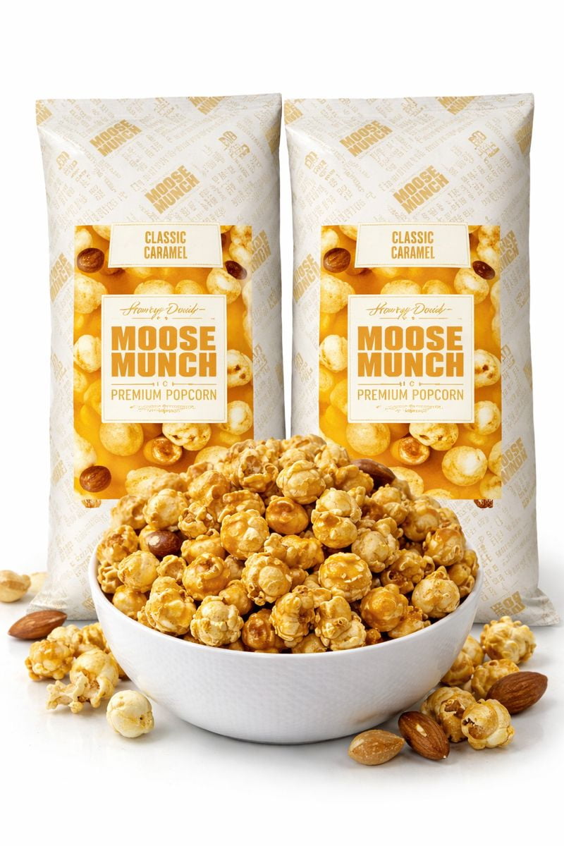 Harry & David Moose Munch Classic Caramel Popcorn with Crunchy Almonds and Cashews