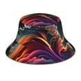 thumbnail image 1 of Balery Colorful Abstract Wave Motion Sombreros para el sol para hombre y mujer, sombrero de pescador con UPF 50+, 1 of 6
