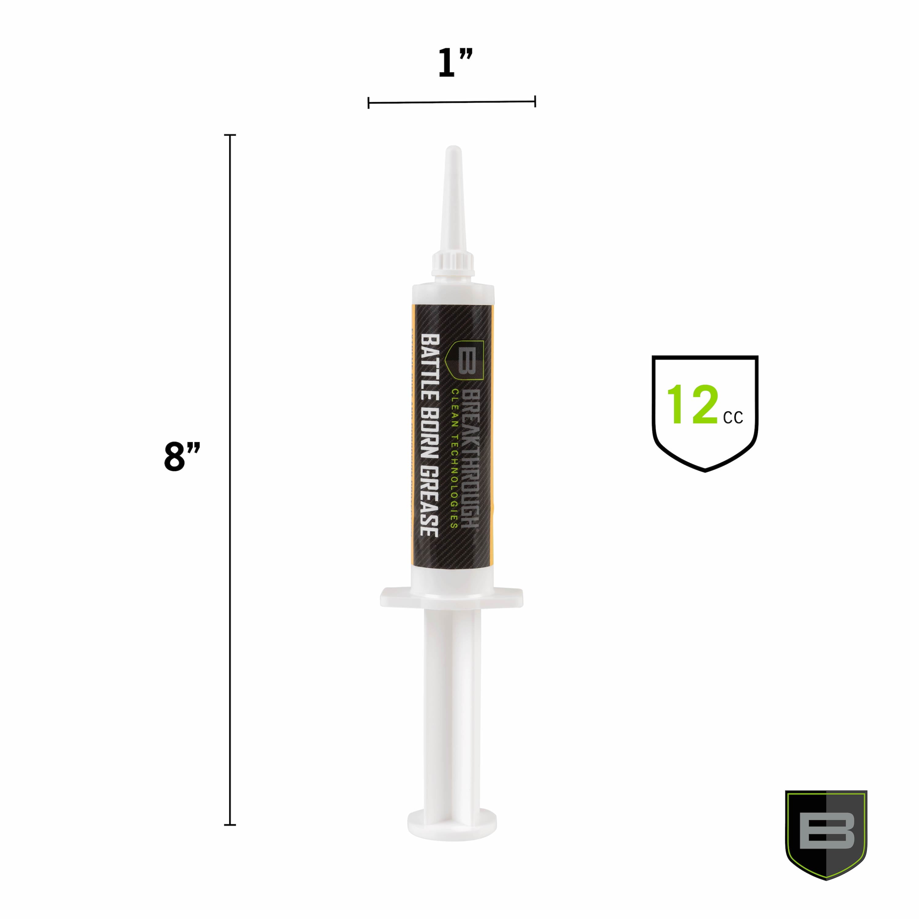 Breakthrough Clean Technologies® Battle Born Grease, 11cc Syringe, Clear
