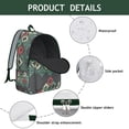 thumbnail image 4 of Vibrant Bohemian Print Backpack: Women's Boho Chic Rucksack with Front Zipper Pocket, Lightweight & Durable, Perfect Gift for School, College, Commuting, Work, Travel, Vacation & Youth Culture., 4 of 5