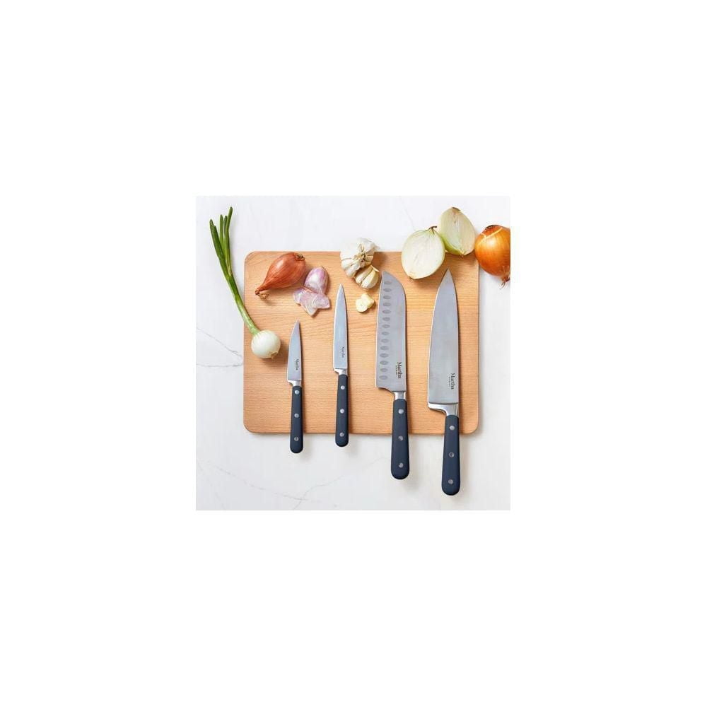 Martha Stewart 14 Piece Cutlery Set with Acacia Wood Block, Black