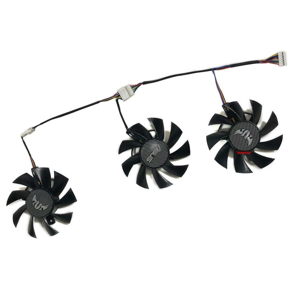 3Pcs/Set T128015BU,Graphics Video Card Fan,GPU Cooler,For For 3-RX 5700 XT-O8G-GAMING OC,GTX 1660 GAMING X3