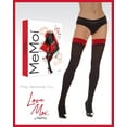 thumbnail image 5 of LoveMoi Women's Peek A Boo Opaque 60 Denier Bow Accent Thigh High - Womens - Female, S-M, Black-Red, 5 of 7