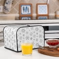 thumbnail image 6 of Picia Snowflake Minimalist Print 4 Slice Toaster Cover , Toaster Protector Dustproof Kitchen Appliance Cover, Kitchen Appliance Dustproof Protector, 6 of 7