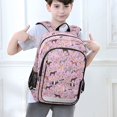 thumbnail image 6 of FORMRS Kids Backpack for School Unisex 17" Casual Bookbag Travel Daypack with Compartment Pockets, Purple Floral Horses Pattern, 6 of 7