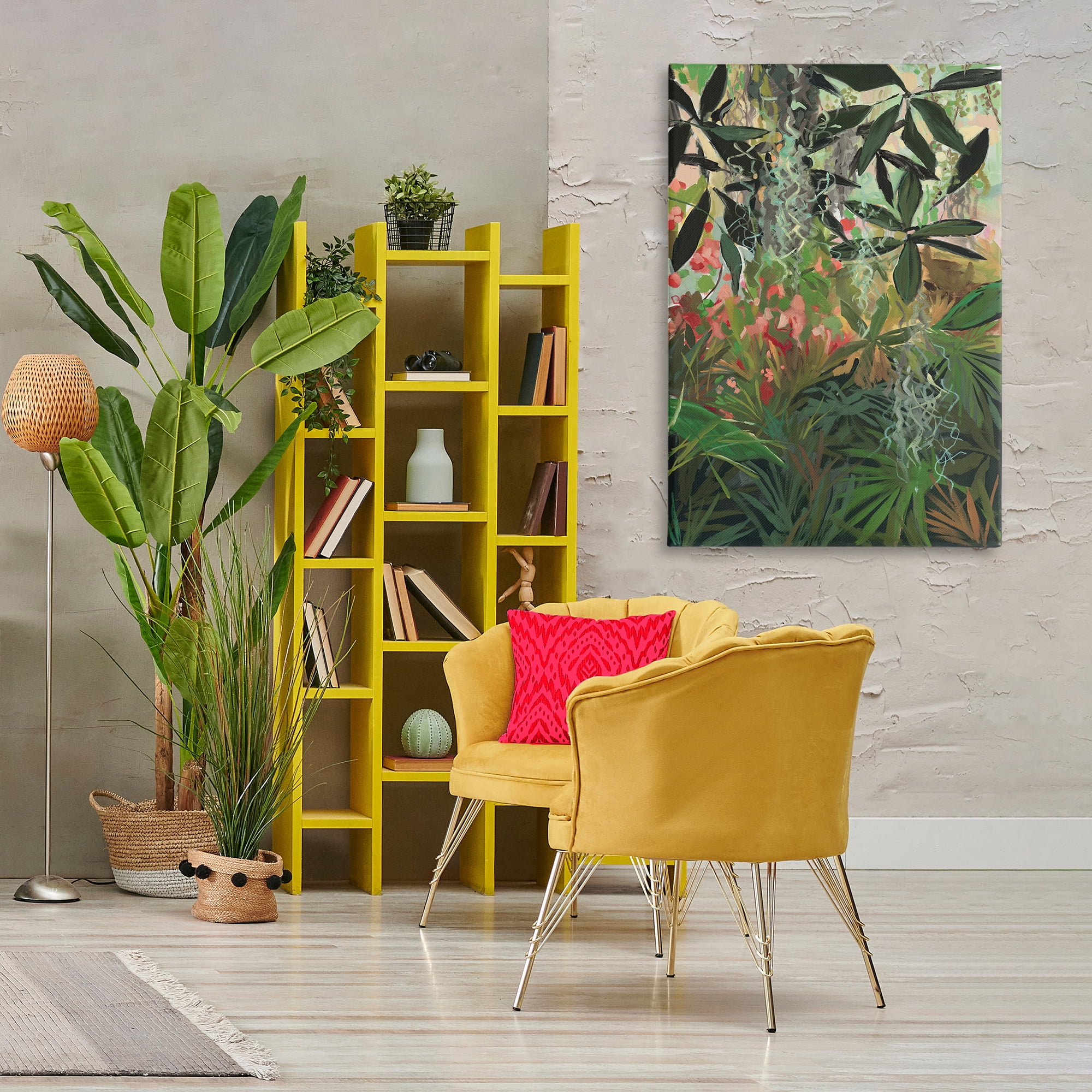 Stupell Industries Dense Rain Forest Plants Landscape & Nature Painting Wrapped Canvas Art Print Wall Art, 30 x 45