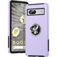 thumbnail image 1 of KOMI for Google Pixel 7a Case, Slim Case for Pixel 7a Case with 360° Ring Holder Kickstand, [Military Grade Drop Tested] [TPU+PC] Dual Layer Shockproof Protective Case for Pixel 7a 6.1", Purple, 1 of 5