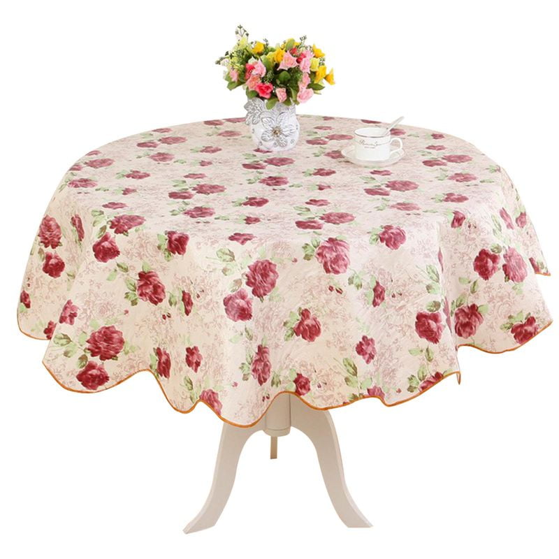 Yellow Floral Spring Clean Dining Kitchen Table Cover Protector Vinyl Cloth