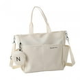 thumbnail image 4 of Milageto Tote Bag for Women Wear Resistant with Top Handles with Zipper Crossbody Bag Beige, 4 of 8