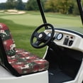 thumbnail image 4 of Yuyamidu Christmas Reindeer Golf Cart Seat Covers Golf Cart Accessories Buffalo Grid Print, Stretch Elastic Edge, Stain Resistant Fabric, Fits Most Standard 2-Person Golf Cart Seats, 4 of 8