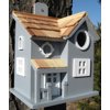 7.75" Fully Functional Blue Hatchling Haven Cottage Outdoor Garden Birdhouse