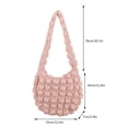 thumbnail image 4 of Bolso de nube para mujer, bandolera informal de nailon acolchado de gran capacidad (rosa), 4 of 8