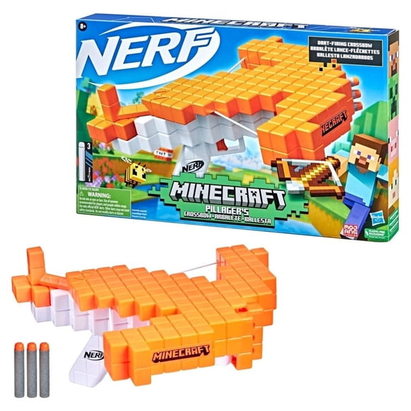 Lanzador Hasbro Nerf 3 Dardos Minecraft Carlton