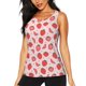 thumbnail image 1 of Fotbe Strawberry Blusas Sin Mangas para Mujer – Estilo Casual, Corte Suelto, Slim-Fit, Cuello Redondo Deportivo, Tops de Verano para Gimnasio y Yoga-Medium, 1 of 7