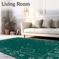 thumbnail image 2 of ODIKA 4'x6' Machine Washable Non-Slip Area Rug, Celestial Constellation Galaxy Starry Night Accent High Traffic Rug, Green, 574628, 2 of 7