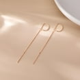 thumbnail image 4 of Solid 925 Sterling Silver Chain Dangle Earrings Tassel for Women Teens Long Dangle Earrings Minimalist Threader Earrings, 4 of 12