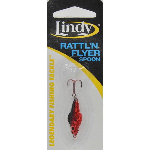 Lindy Rattl'n Flyer Spoon Fishing Lure Ice Red 1 1/4 in 1/8 oz
