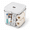 White Lid-Small, variant on Beige Medium Lock Box With Code Taller Size Small Combination For Medication Snacks Ipad Mini Home Office