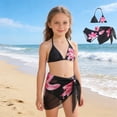 thumbnail image 2 of SHenli Baby Swimsuit GirlGirls Swim Cover Up Size 10-12Floral Print Bikini Two Piece Swimwear for Big Girls and Teens Summer Beach Pool Outfit, 2 of 6