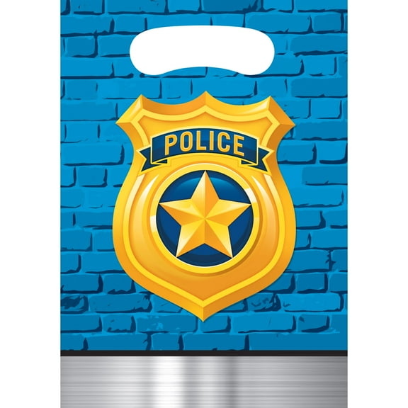 Police Party Favor Bags, 8 pk