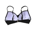 thumbnail image 5 of Women's Twist Front V Neck Bikini Top Padded Adjustable Spaghetti Straps Bathing Suit Tops Only Black XL, 5 of 5