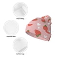 thumbnail image 3 of Pofeuu Strawberry Print Beanie Hat for Men Women Knit Winter Hat Warm Cuffed Skull Beanie Slouchy Soft Unisex, 3 of 6
