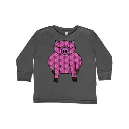 

Inktastic Patterned Pig Gift Toddler Boy or Toddler Girl Long Sleeve T-Shirt