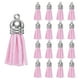 thumbnail image 1 of Uxcell 200 Pcs Borlas de llavero, Borlas de cuero al por mayor para manualidades, Pendientes de borlas de colores, Rosa, 1 of 5
