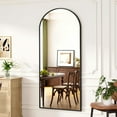 thumbnail image 4 of Mirrasia 71.3" x 26" Arched Full Length Mirror Full Body Oversize Mirror Wall Mounted, Black, 4 of 5