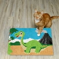 thumbnail image 4 of 24 x 16" Dinosaur Latch Hook Rug Kits Home Decoration Door Mat for Beginners, 4 of 8