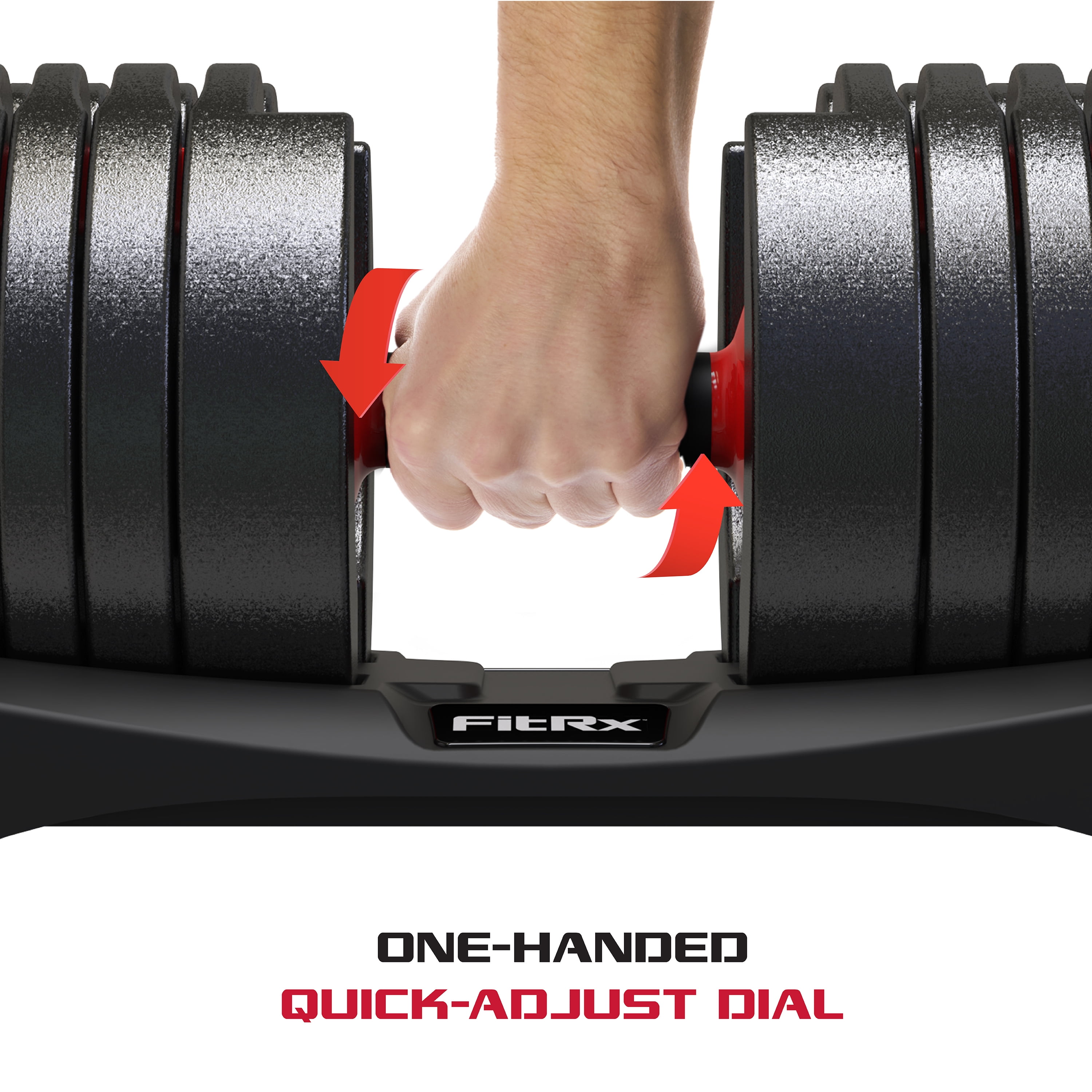 FitRx SmartBell XL, 90lb Adjustable Dumbbell Set with Quick-Select Weights for Home Gym