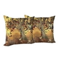 thumbnail image 6 of Ambesonne Tree Throw Pillow Cover 2 Pack, Earthy Color Tones Composition, 24", Amber Fawn Burgundy, 6 of 6