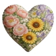thumbnail image 2 of Heart Shaped Floral Throw Pillow for Romantic Home Decor, Soft Fabric Cushion for Couch, Bed, Valentine's Day Gift A, 2 of 6
