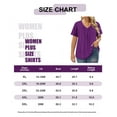 thumbnail image 4 of CASSIE LIZ Plus Size Tops for Women Casual Solid Purple Short Sleeve Swing Flowy Blouses Fashion V Neck Pleated Shirts Tee Loose Fit Tunics Spring Summer Pullover XL 14W 16W, 4 of 4