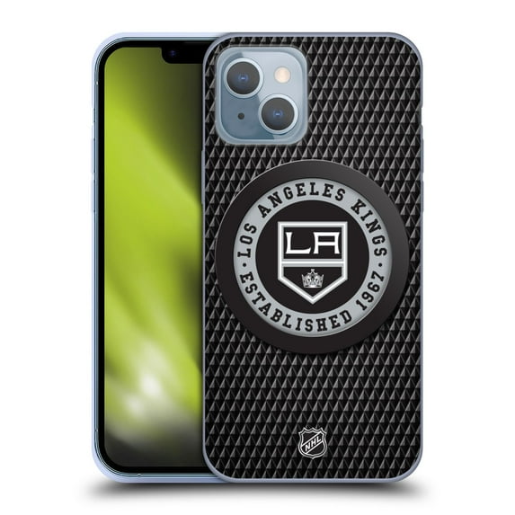 Head Case Designs Officially Licensed NHL Los Angeles Kings Puck Texture Soft Gel Case Compatible with Apple iPhone 14