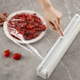 thumbnail image 4 of Dvkptbk Magnetic Plastic Wrap Dispenser with Slide Cutter, Refillable Tin Aluminum Foil Dispenser, Reusable Sturdy Abs Cling Film Food Wrap Cutter Foods Wrap Cutter Kitchen Utensils & Gadgets, 4 of 9