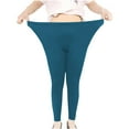 thumbnail image 5 of Plus Size Compression Leggings for Women Workout Sport Tummy Control Soft Full Length Oversize Lightweight Womens Pants Navy, 5 of 6