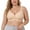 Beige, variant on Plus Size Womens Bra Seamless Front Closure Bra Wireless Comfort Padded Bra for Daily Wear, Pink 2XL