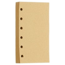 Uxcell A7 Refill Paper, Unlined Blank Kraft Paper Refillable Paper 6 Hole Filler Inserts Loose Leaf Paper for 6 Ring Binder, 80 Sheets/160 Pages, Beige