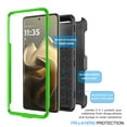 thumbnail image 5 of Tekcoo for Motorola Moto Edge 2025 Case with Belt-Clip Holster, Military Grade Full Body Protection Heavy Duty Shockproof Rugged Phone Case with Kickstand Cover for Motorola Edge 2025 - Green, 5 of 10
