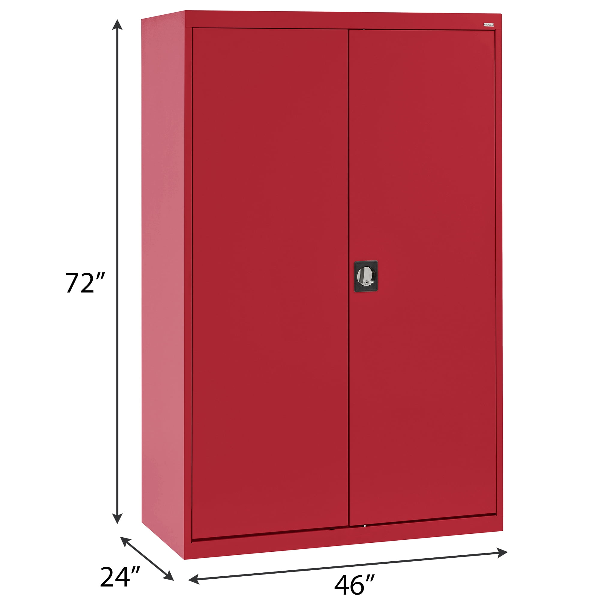 Elite Series Combination Cabinet with Adjustable Shelves, 46"W x 24"D x 72"H, Red