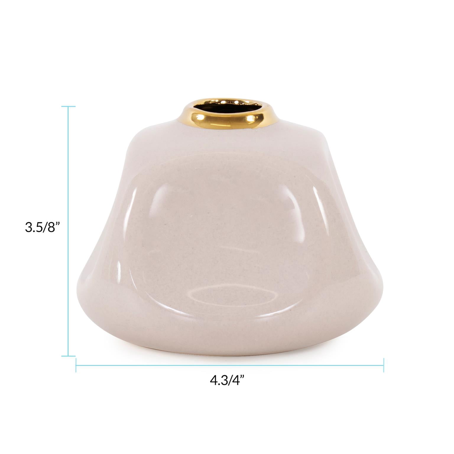 Christana Concaved Ceramic Vase- Short