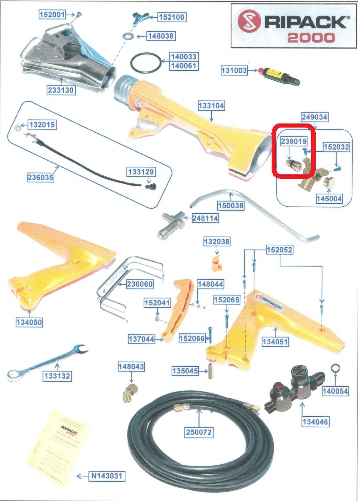 Ripack 2000 Heat Gun Propane Jet - Part #239019